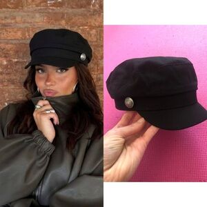 H&M Black Cadet Baker Boy Hat/ Newsboy cap / Beret